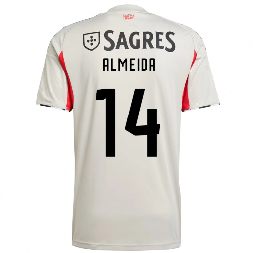 Danxen Herren Letícia Almeida #14 Creme Weiß Rot Auswärtstrikot Trikot 2025/26 T-Shirt