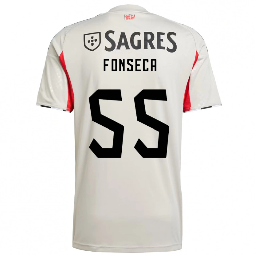 Danxen Herren João Fonseca #55 Creme Weiß Rot Auswärtstrikot Trikot 2025/26 T-Shirt