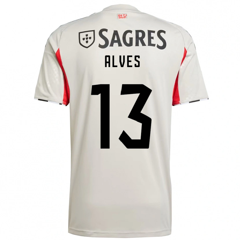 Danxen Herren Lúcia Alves #13 Creme Weiß Rot Auswärtstrikot Trikot 2025/26 T-Shirt