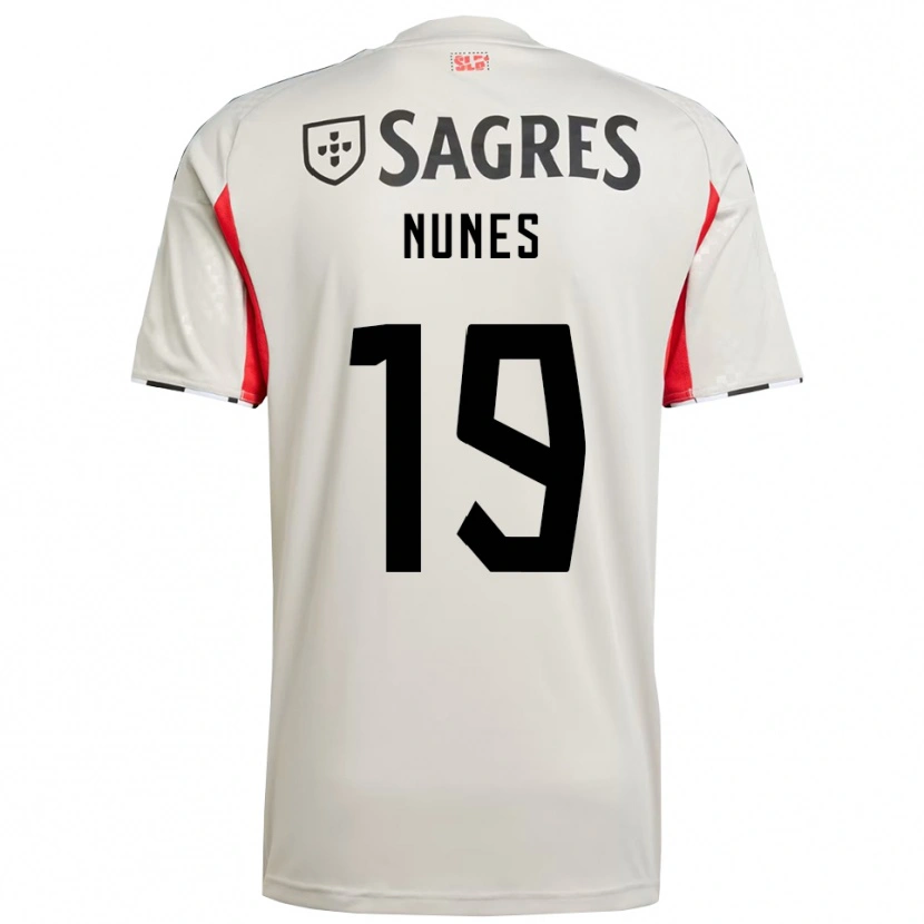 Danxen Herren Bernardo Nunes #19 Creme Weiß Rot Auswärtstrikot Trikot 2025/26 T-Shirt