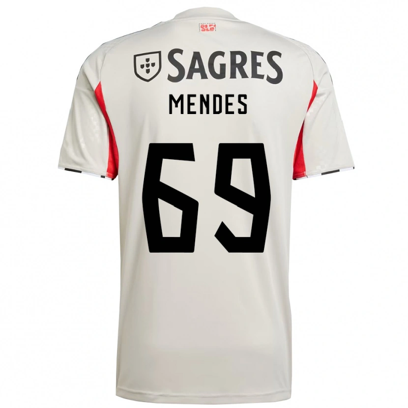 Danxen Herren Vladimir Mendes #69 Creme Weiß Rot Auswärtstrikot Trikot 2025/26 T-Shirt