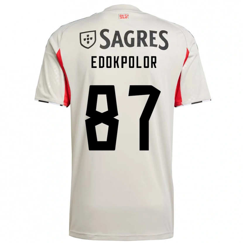 Danxen Herren Peter Edokpolor #87 Creme Weiß Rot Auswärtstrikot Trikot 2025/26 T-Shirt