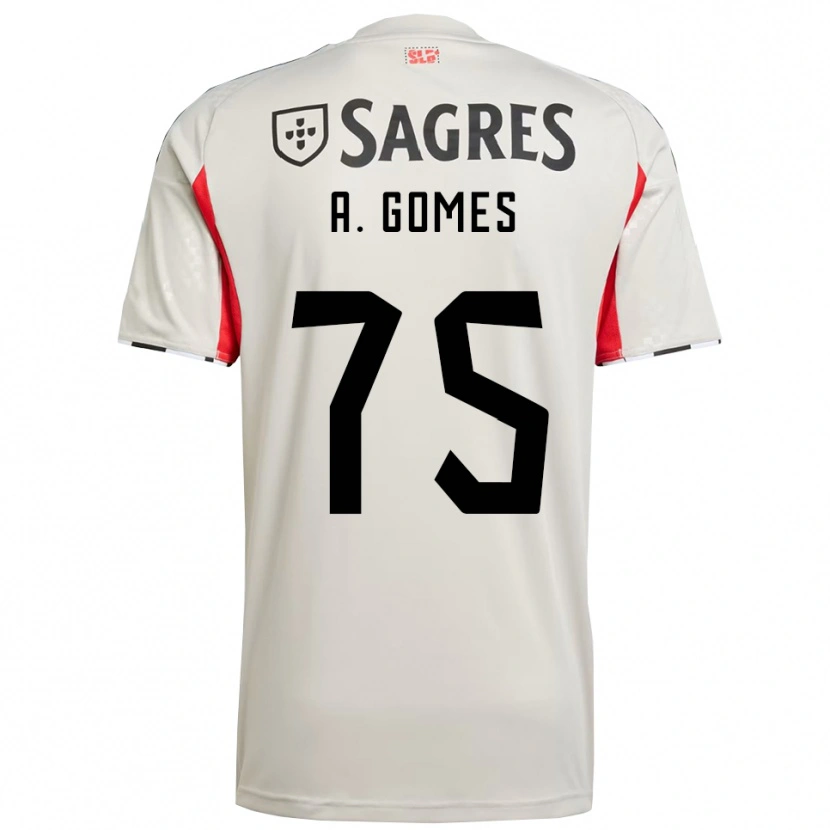 Danxen Herren André Gomes #75 Creme Weiß Rot Auswärtstrikot Trikot 2025/26 T-Shirt