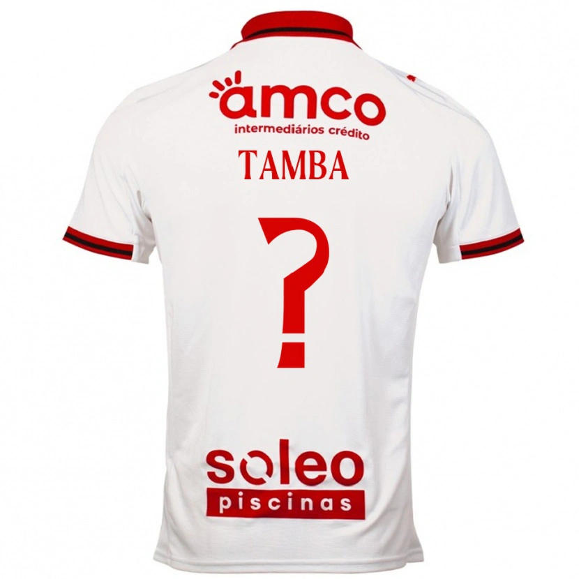 Danxen Herren Fabrice Tamba #0 Weiß Rot Auswärtstrikot Trikot 2025/26 T-Shirt