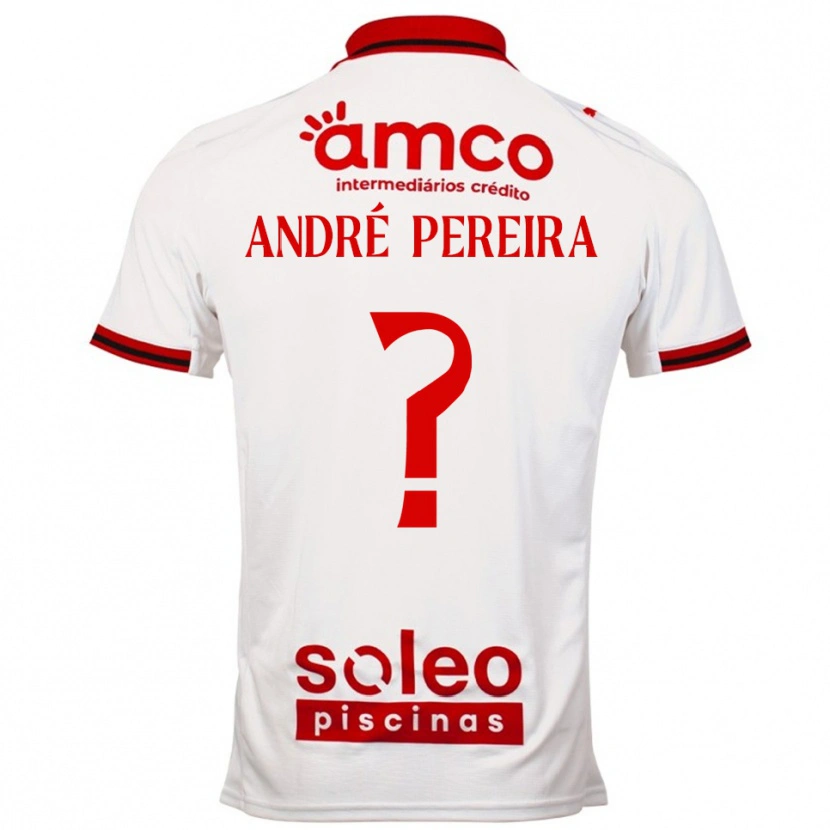 Danxen Herren João André Pereira #0 Weiß Rot Auswärtstrikot Trikot 2025/26 T-Shirt