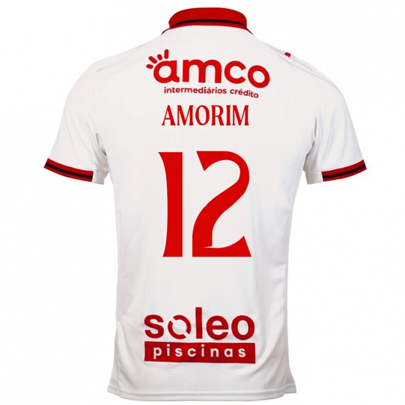 Danxen Herren Renato Amorim #12 Weiß Rot Auswärtstrikot Trikot 2025/26 T-Shirt