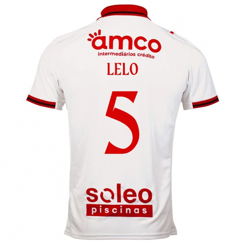 Danxen Herren Leonardo Lelo #5 Weiß Rot Auswärtstrikot Trikot 2025/26 T-Shirt