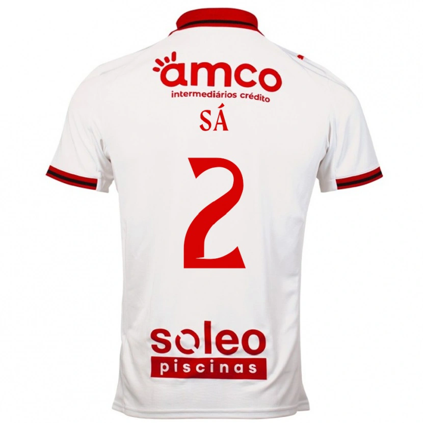 Danxen Herren Henrique Sá #2 Weiß Rot Auswärtstrikot Trikot 2025/26 T-Shirt