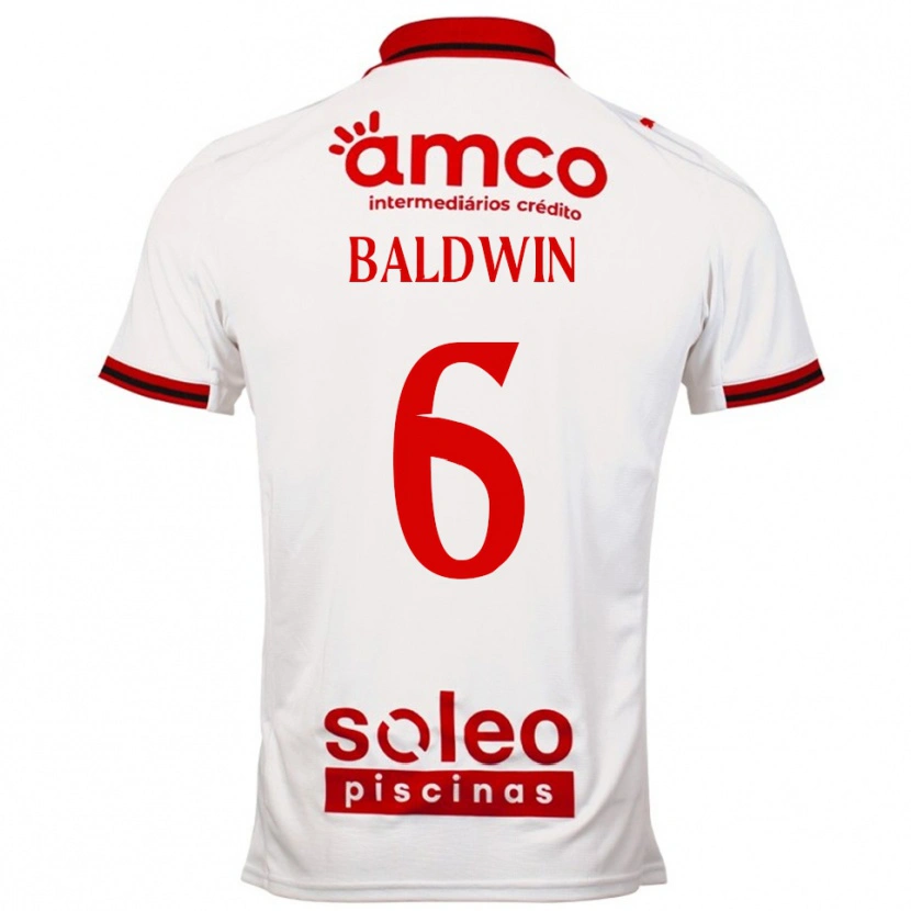 Danxen Herren Carlyn Baldwin #6 Weiß Rot Auswärtstrikot Trikot 2025/26 T-Shirt