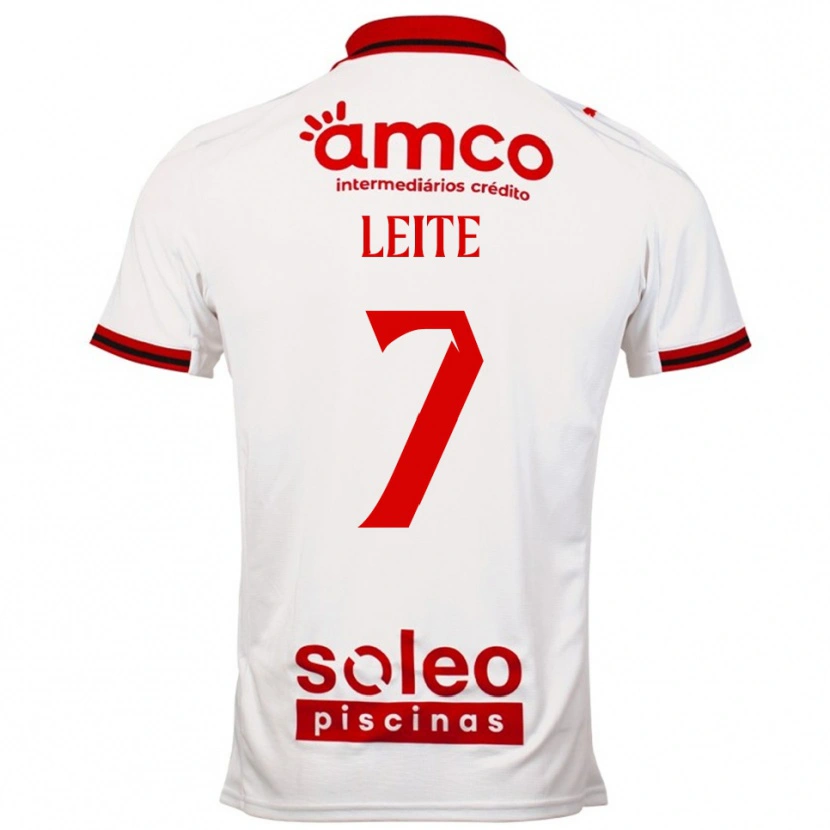 Danxen Herren Afonso Leite #7 Weiß Rot Auswärtstrikot Trikot 2025/26 T-Shirt