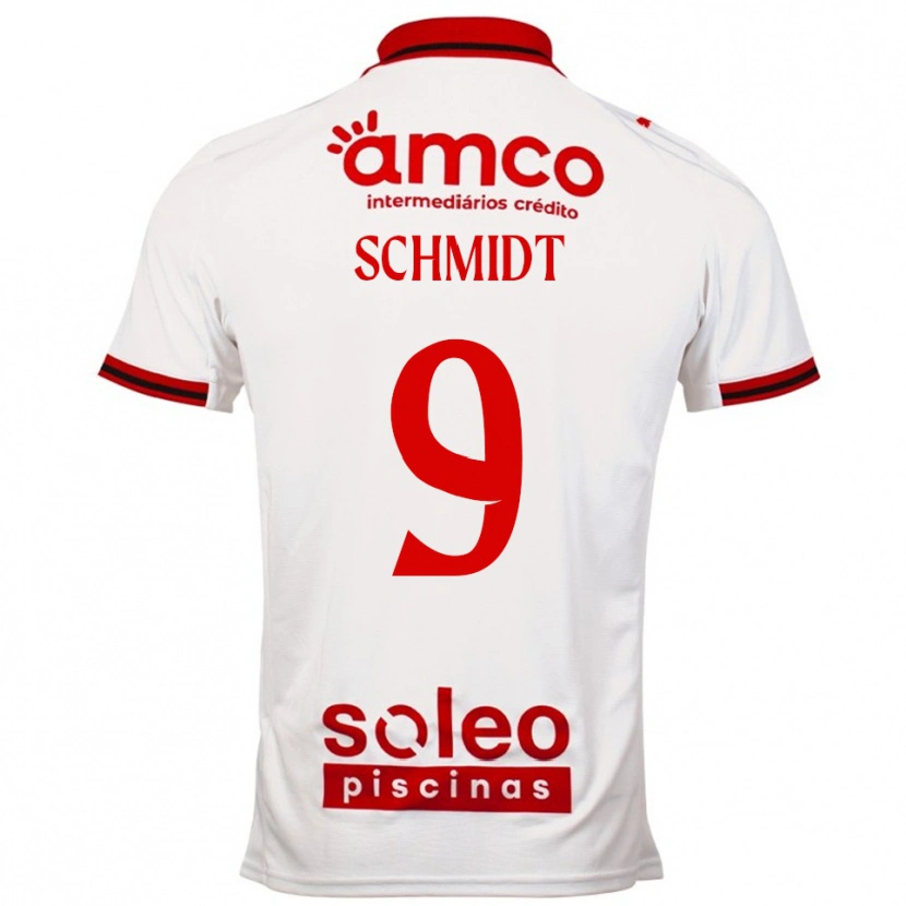 Danxen Herren Malu Schmidt #9 Weiß Rot Auswärtstrikot Trikot 2025/26 T-Shirt