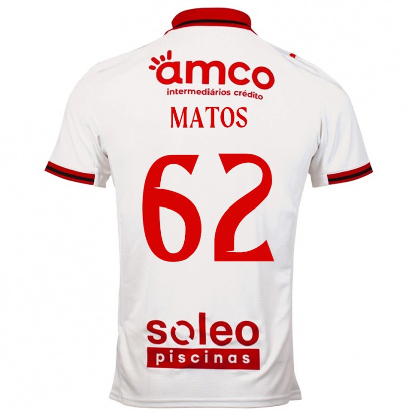 Danxen Herren Nuno Matos #62 Weiß Rot Auswärtstrikot Trikot 2025/26 T-Shirt