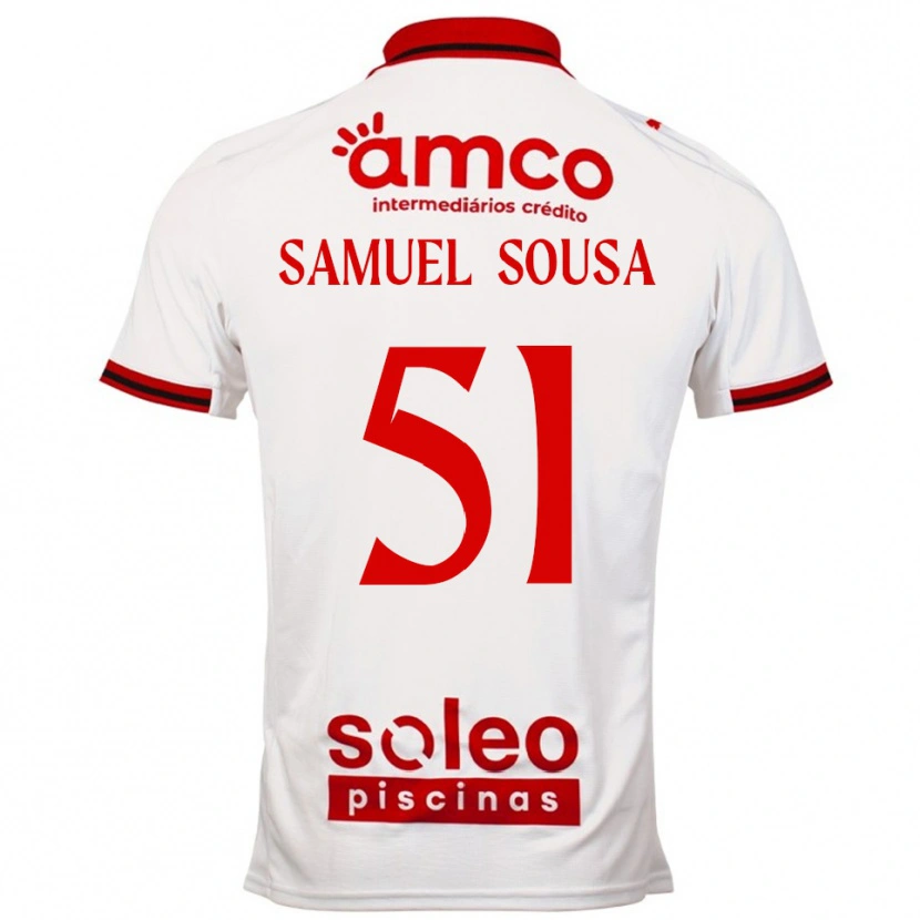 Danxen Herren Samu Sousa #51 Weiß Rot Auswärtstrikot Trikot 2025/26 T-Shirt