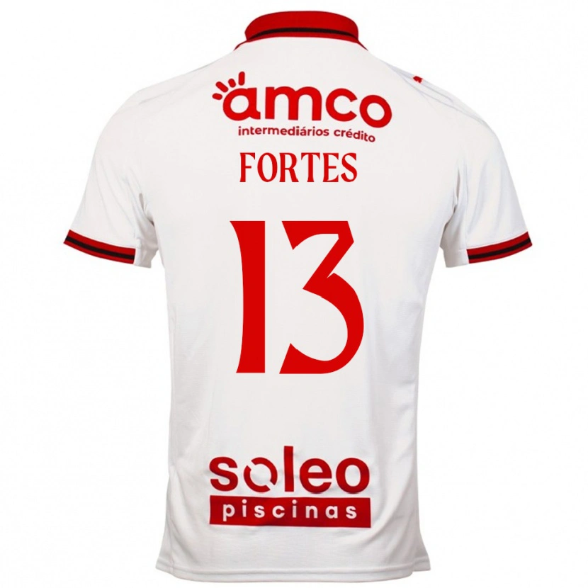 Danxen Herren Melany Fortes #13 Weiß Rot Auswärtstrikot Trikot 2025/26 T-Shirt