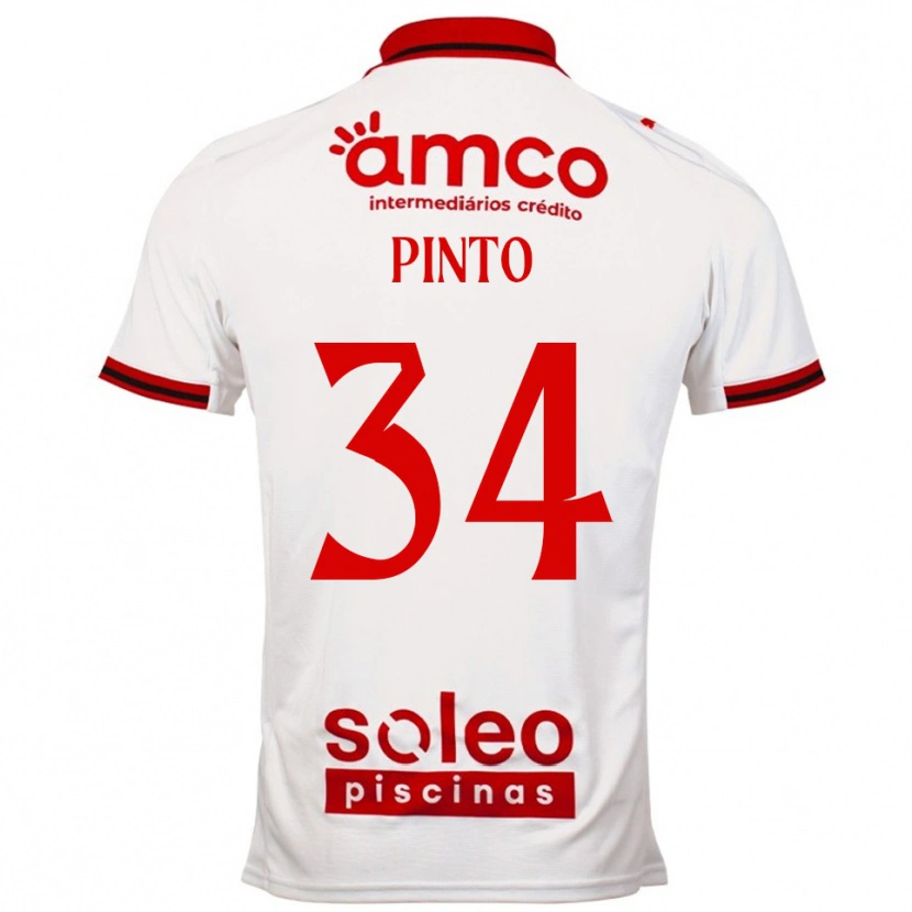 Danxen Herren Ana Pinto #34 Weiß Rot Auswärtstrikot Trikot 2025/26 T-Shirt
