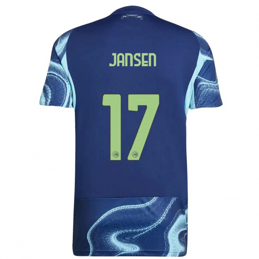 Danxen Herren Bente Jansen #17 Marine Himmelblau Auswärtstrikot Trikot 2025/26 T-Shirt