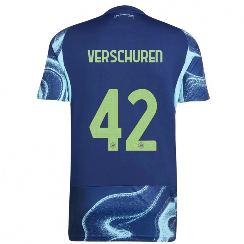 Danxen Herren Nick Verschuren #42 Marine Himmelblau Auswärtstrikot Trikot 2025/26 T-Shirt