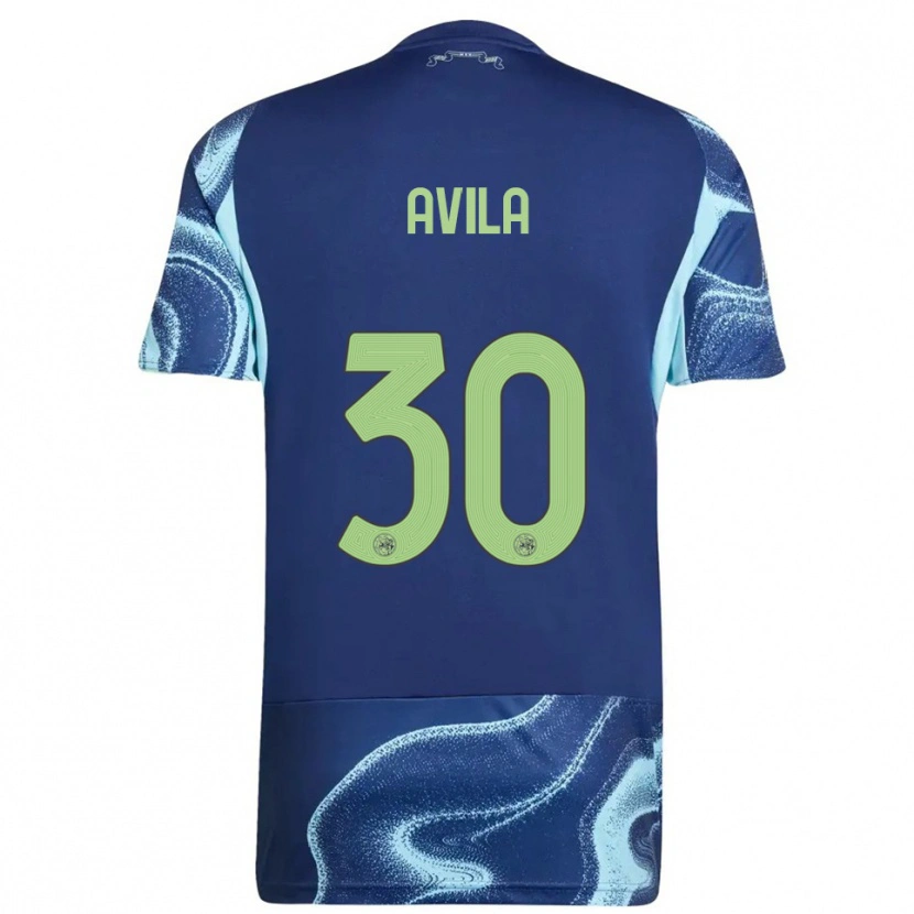 Danxen Herren Gastón Ávila #30 Marine Himmelblau Auswärtstrikot Trikot 2025/26 T-Shirt