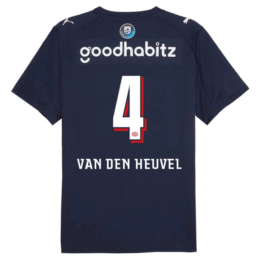 Danxen Herren Tim Van Den Heuvel #4 Marine Weiß Auswärtstrikot Trikot 2025/26 T-Shirt