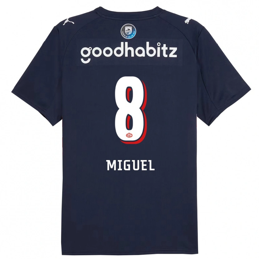 Danxen Herren Yani Miguel #8 Marine Weiß Auswärtstrikot Trikot 2025/26 T-Shirt