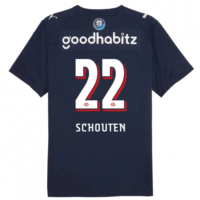 Danxen Herren Jerdy Schouten #22 Marine Weiß Auswärtstrikot Trikot 2025/26 T-Shirt