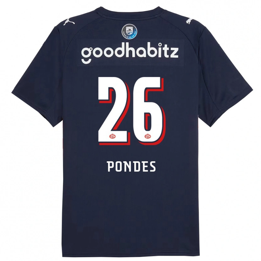 Danxen Herren Moon Pondes #26 Marine Weiß Auswärtstrikot Trikot 2025/26 T-Shirt