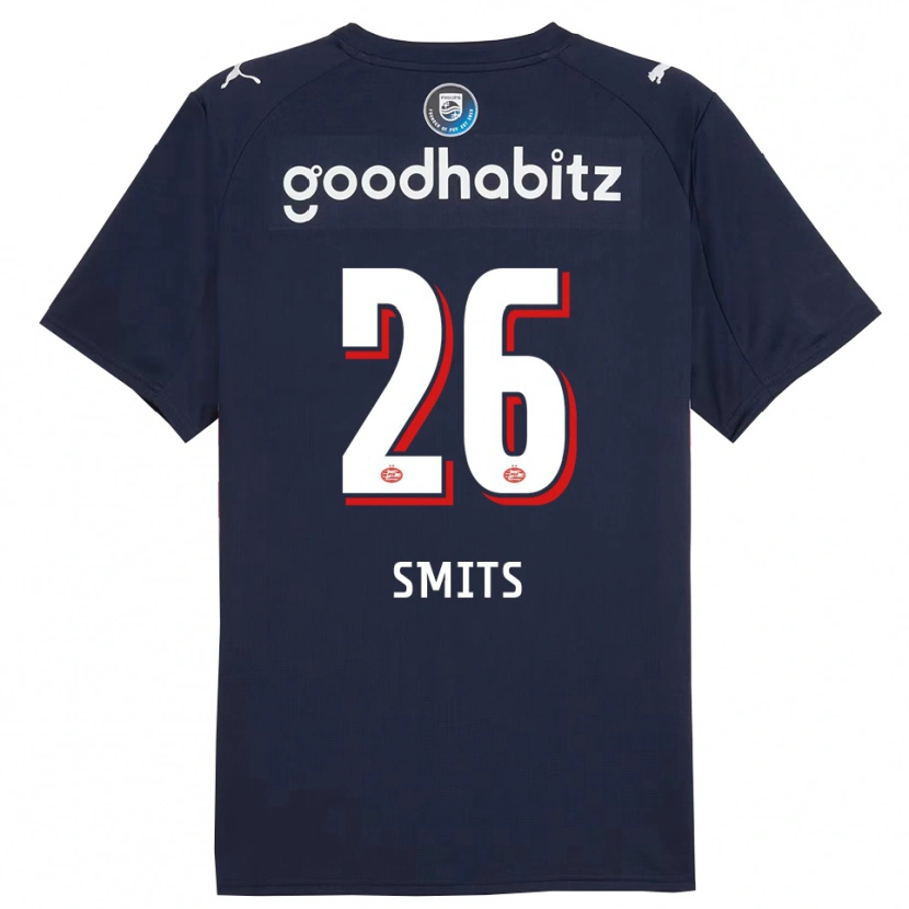 Danxen Herren Eef Smits #26 Marine Weiß Auswärtstrikot Trikot 2025/26 T-Shirt