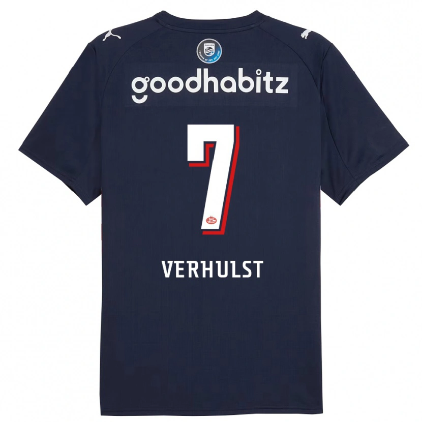 Danxen Herren Gino Verhulst #7 Marine Weiß Auswärtstrikot Trikot 2025/26 T-Shirt