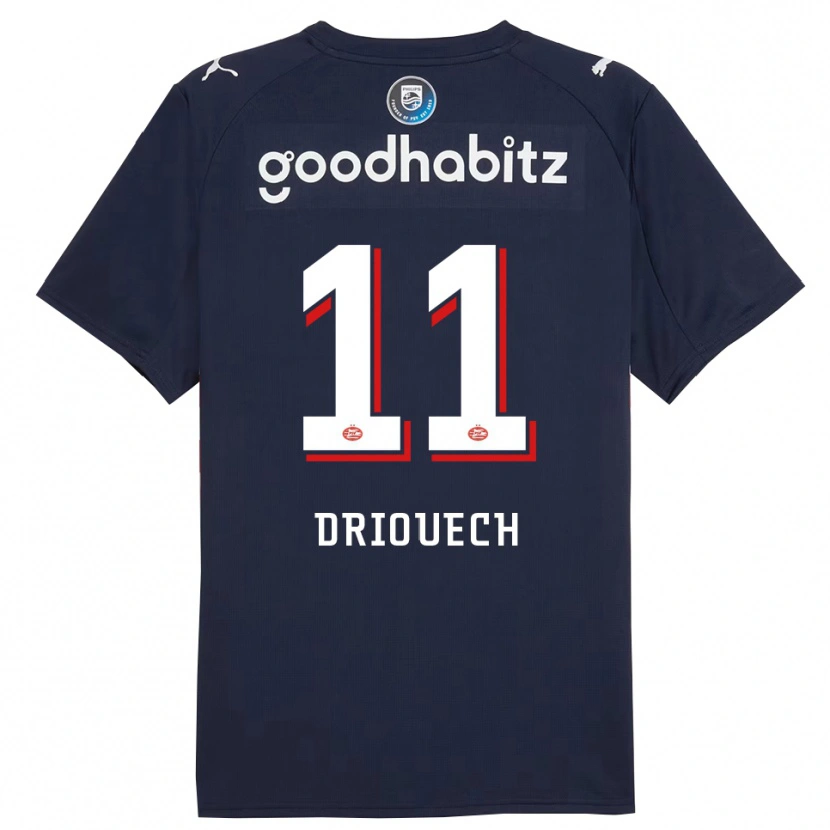 Danxen Herren Couhaib Driouech #11 Marine Weiß Auswärtstrikot Trikot 2025/26 T-Shirt