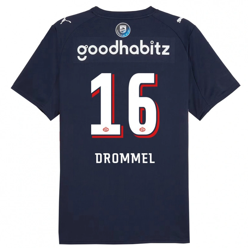 Danxen Herren Joel Drommel #16 Marine Weiß Auswärtstrikot Trikot 2025/26 T-Shirt