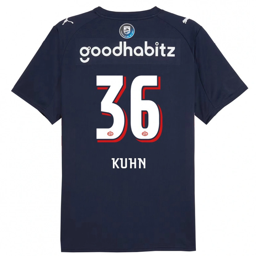 Danxen Herren Wessel Kuhn #36 Marine Weiß Auswärtstrikot Trikot 2025/26 T-Shirt