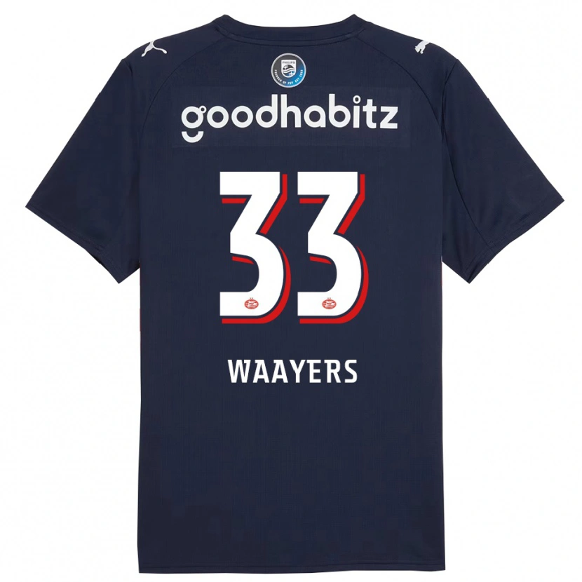 Danxen Herren Eus Waayers #33 Marine Weiß Auswärtstrikot Trikot 2025/26 T-Shirt