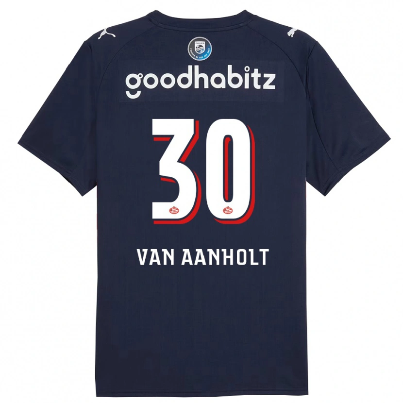 Danxen Herren Patrick Van Aanholt #30 Marine Weiß Auswärtstrikot Trikot 2025/26 T-Shirt