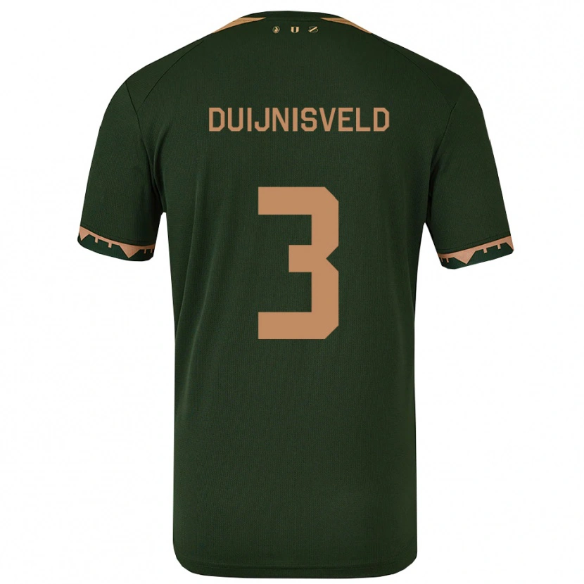 Danxen Herren Owen Duijnisveld #3 Grün Gold Auswärtstrikot Trikot 2025/26 T-Shirt