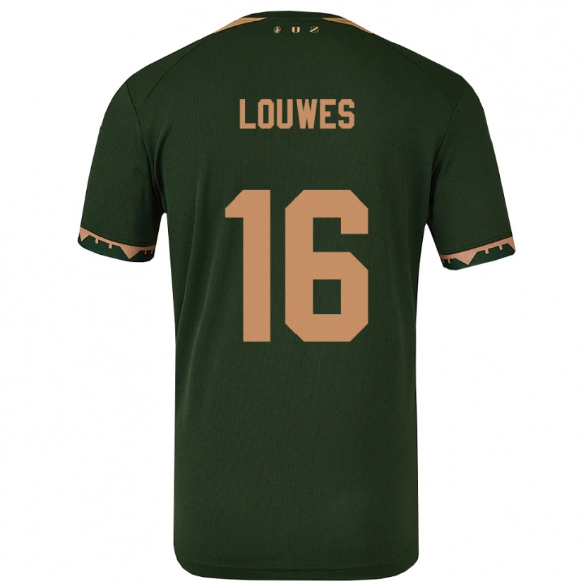 Danxen Herren Puck Louwes #16 Grün Gold Auswärtstrikot Trikot 2025/26 T-Shirt