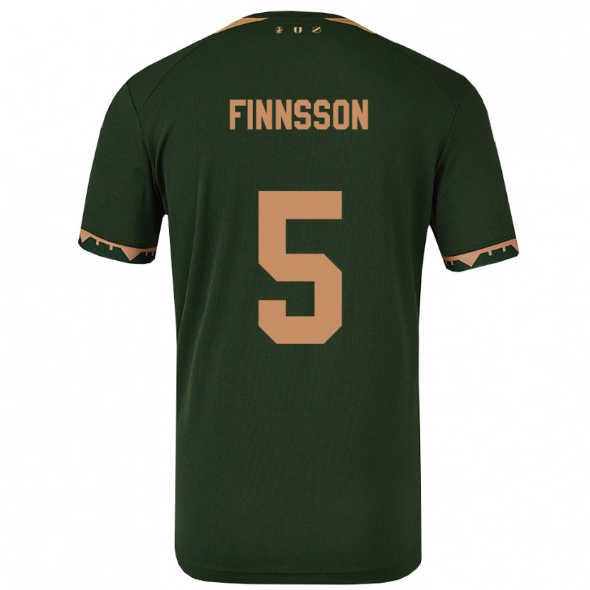 Danxen Herren Kolbeinn Finnsson #5 Grün Gold Auswärtstrikot Trikot 2025/26 T-Shirt
