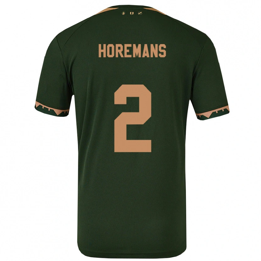 Danxen Herren Siebe Horemans #2 Grün Gold Auswärtstrikot Trikot 2025/26 T-Shirt