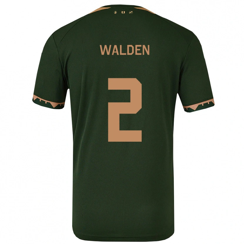 Danxen Herren Jaden Walden #2 Grün Gold Auswärtstrikot Trikot 2025/26 T-Shirt