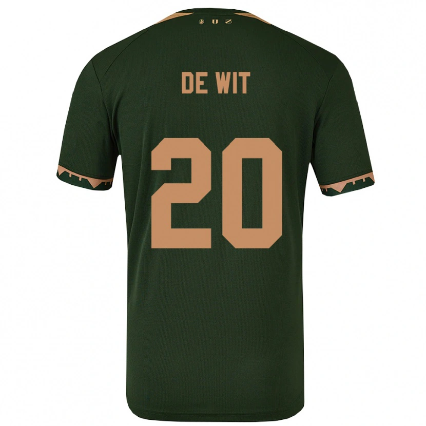 Danxen Herren Dani De Wit #20 Grün Gold Auswärtstrikot Trikot 2025/26 T-Shirt