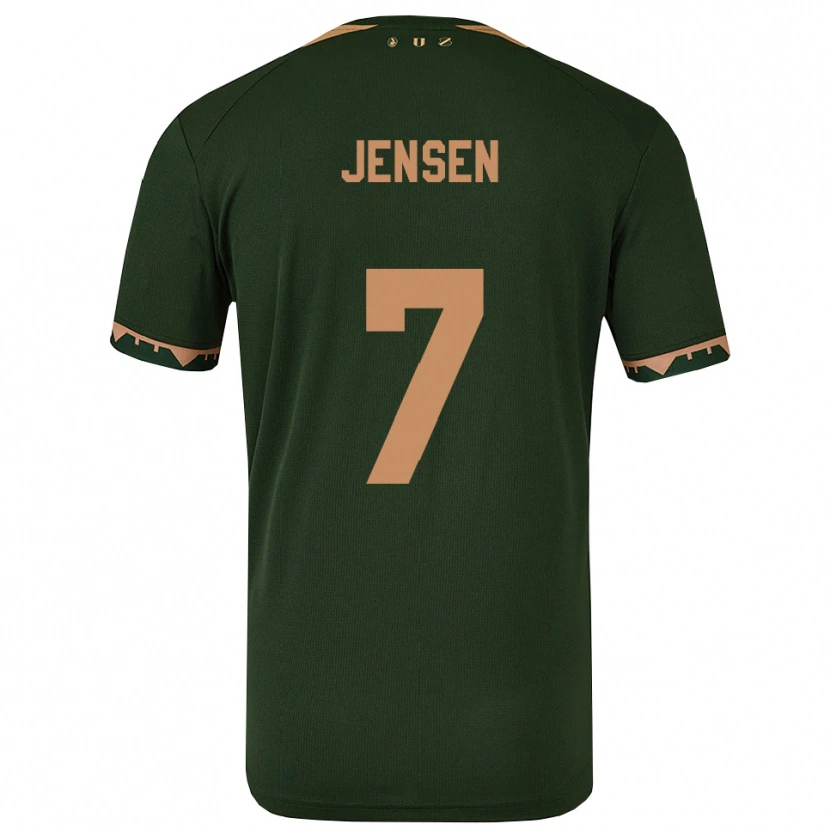 Danxen Herren Victor Jensen #7 Grün Gold Auswärtstrikot Trikot 2025/26 T-Shirt