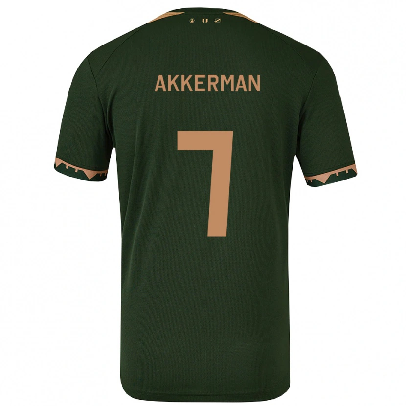 Danxen Herren Mees Akkerman #7 Grün Gold Auswärtstrikot Trikot 2025/26 T-Shirt