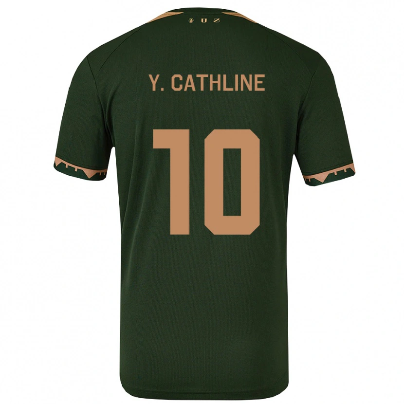 Danxen Herren Yoann Cathline #10 Grün Gold Auswärtstrikot Trikot 2025/26 T-Shirt