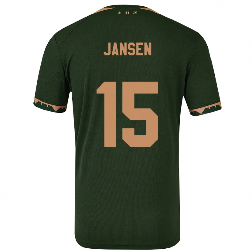 Danxen Herren Scott Jansen #15 Grün Gold Auswärtstrikot Trikot 2025/26 T-Shirt