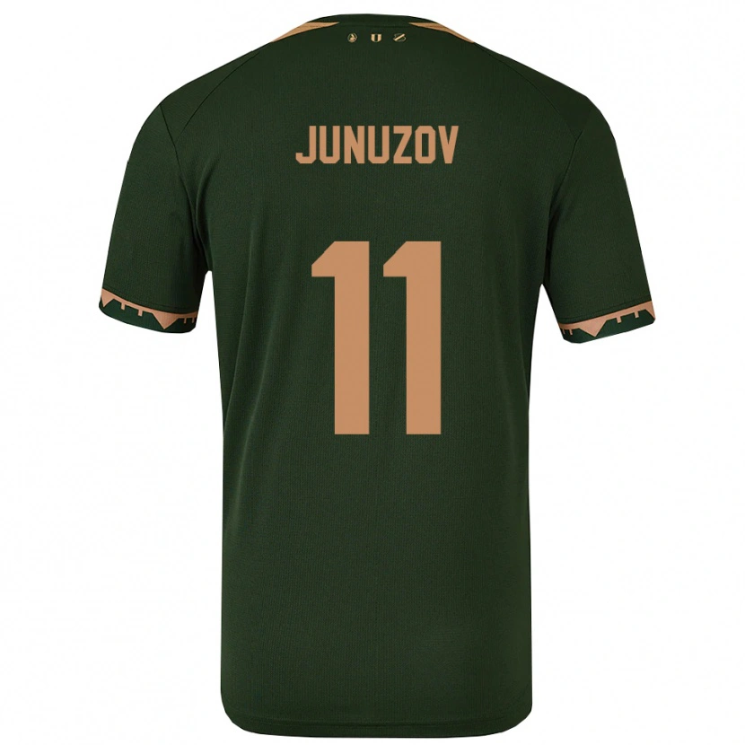 Danxen Herren Melih Junuzov #11 Grün Gold Auswärtstrikot Trikot 2025/26 T-Shirt