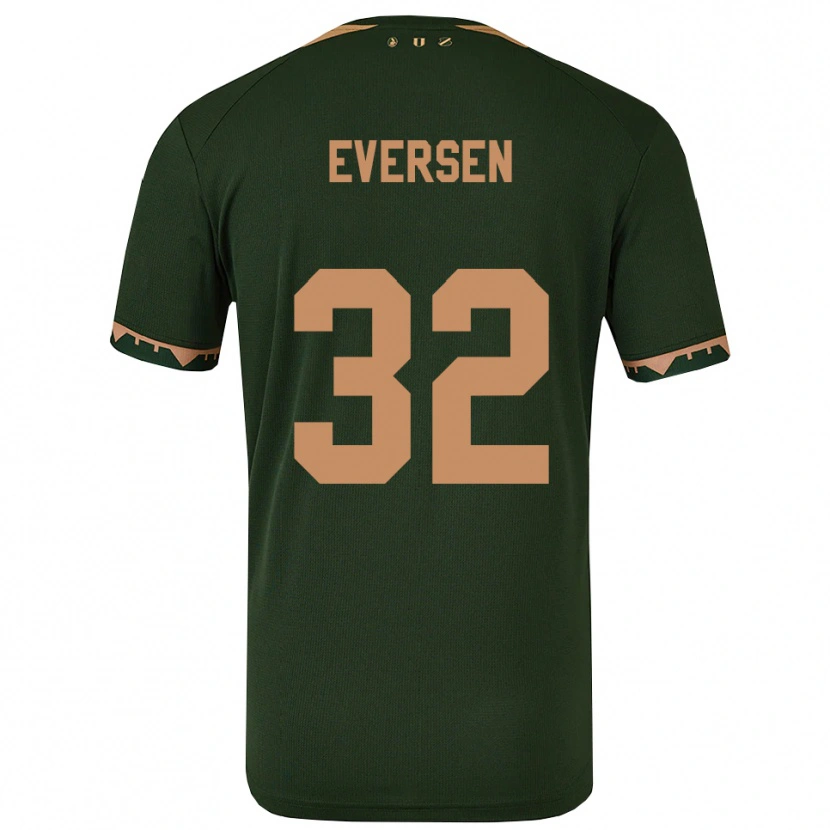 Danxen Herren Justin Eversen #32 Grün Gold Auswärtstrikot Trikot 2025/26 T-Shirt