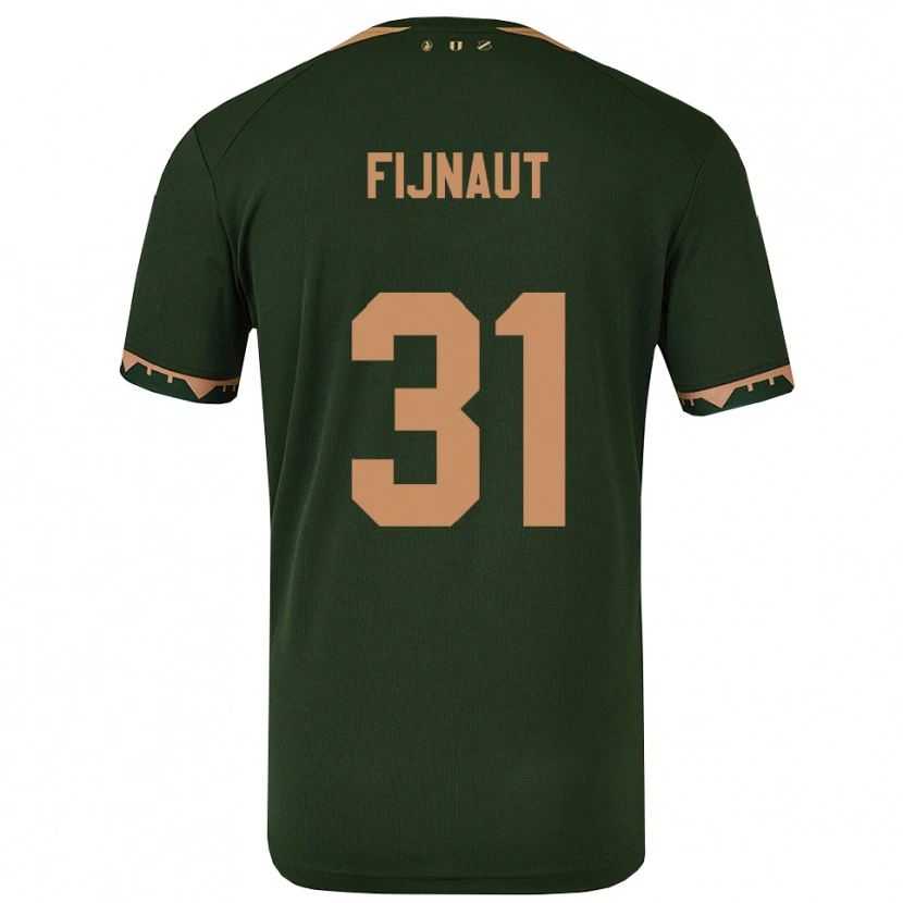 Danxen Herren Lucas Fijnaut #31 Grün Gold Auswärtstrikot Trikot 2025/26 T-Shirt