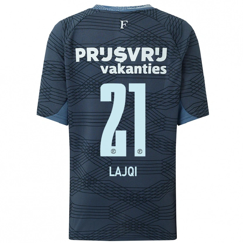 Danxen Herren Merlind Lajqi #21 Schwarz Grau Auswärtstrikot Trikot 2025/26 T-Shirt