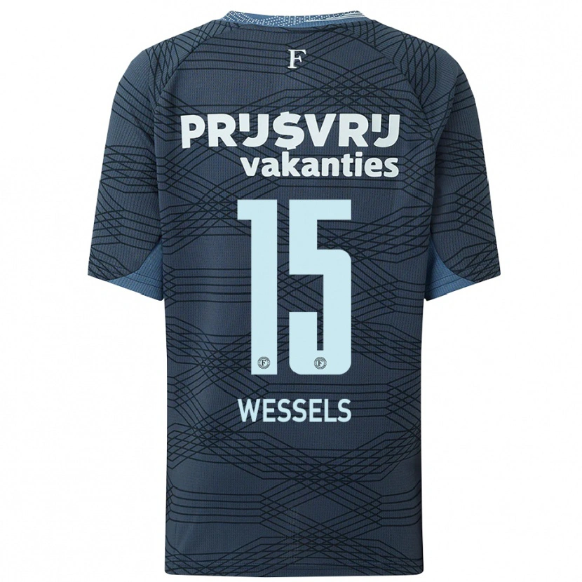 Danxen Herren Tijme Wessels #15 Schwarz Grau Auswärtstrikot Trikot 2025/26 T-Shirt