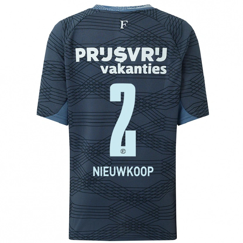 Danxen Herren Bart Nieuwkoop #2 Schwarz Grau Auswärtstrikot Trikot 2025/26 T-Shirt