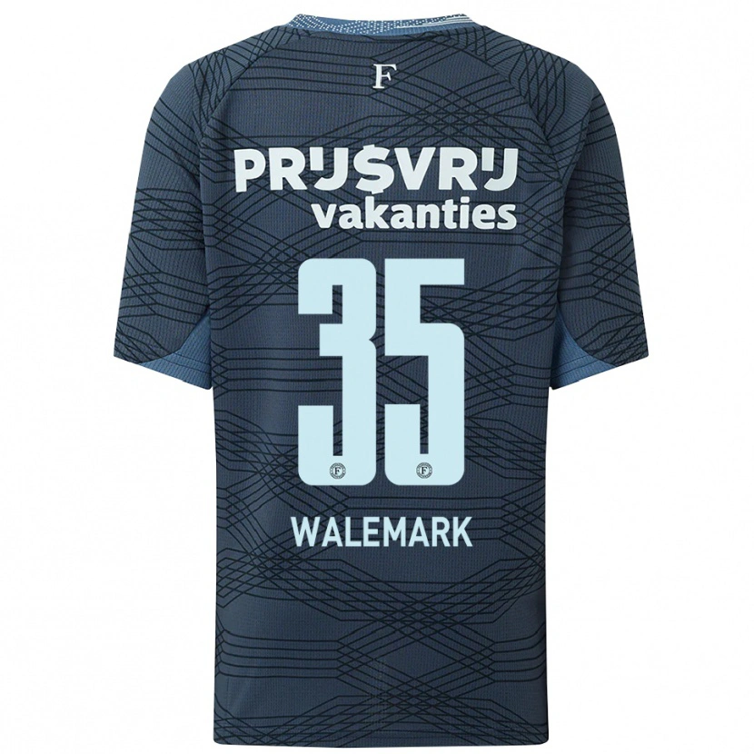 Danxen Herren Patrik Walemark #35 Schwarz Grau Auswärtstrikot Trikot 2025/26 T-Shirt